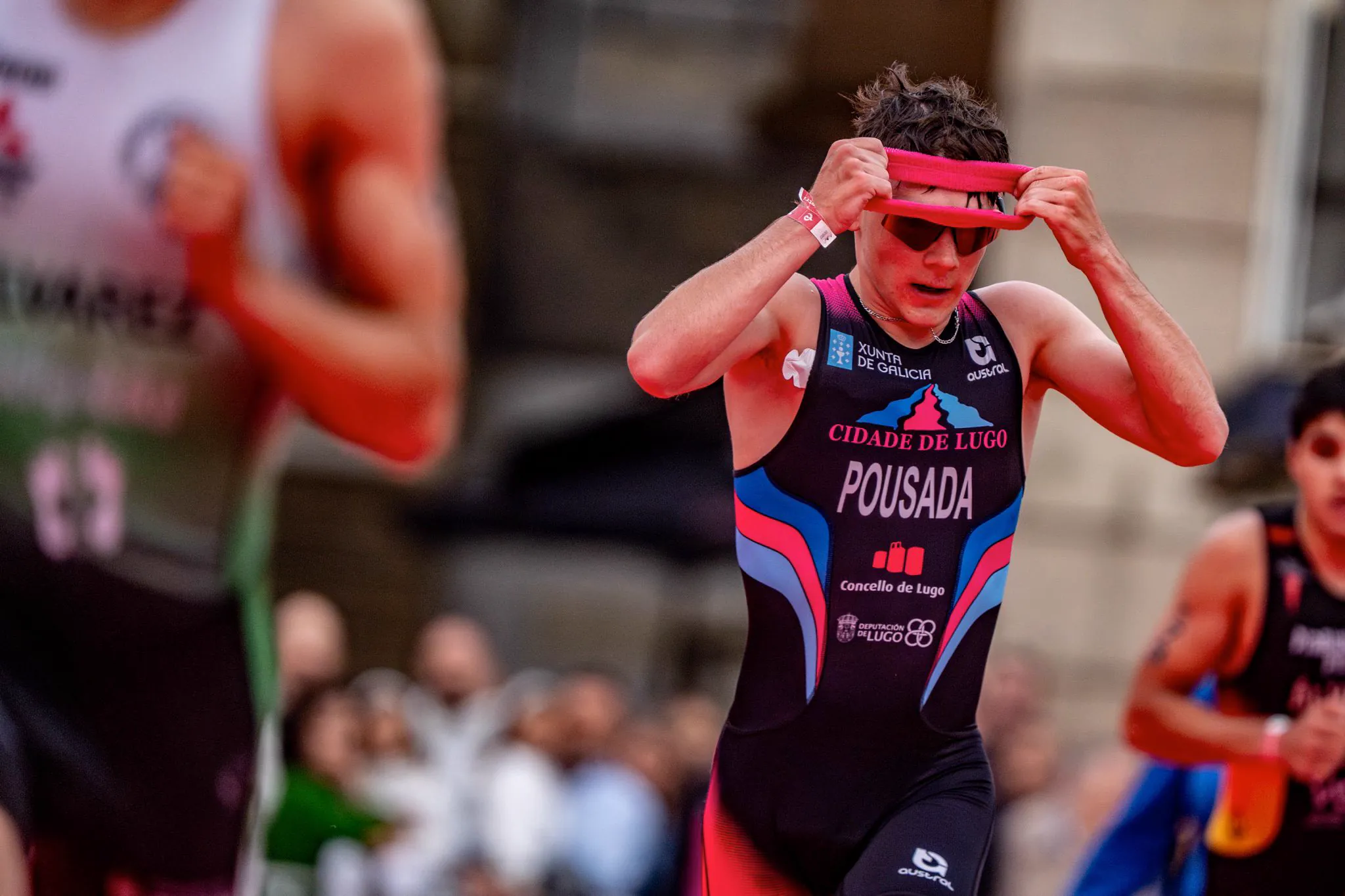 Jarno en boxes en el Campeonato de España de Triatlón, A Coruña 2025